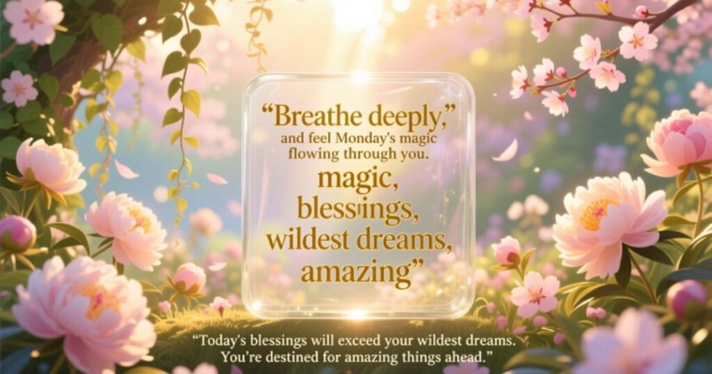 Beautiful Good Morning Monday Blessings