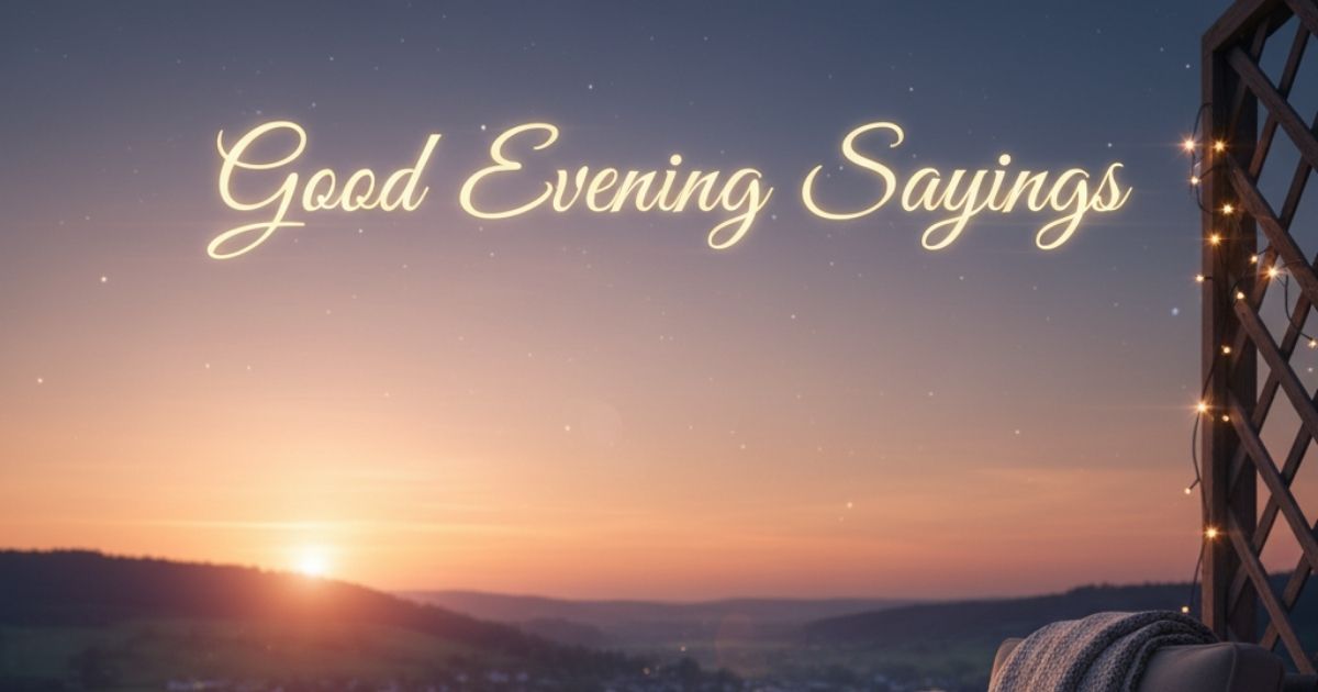 Good evening sayings