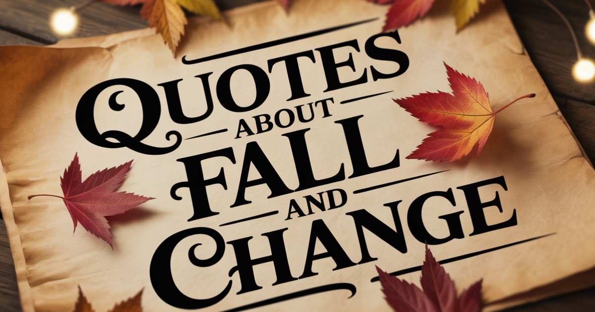 quotes about fall and change