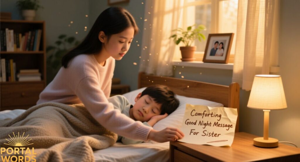 Comforting Good Night Message For Sister