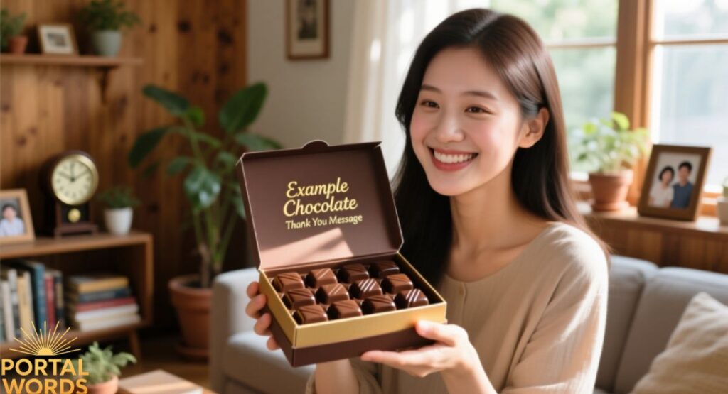 Example Chocolate Thank You Message