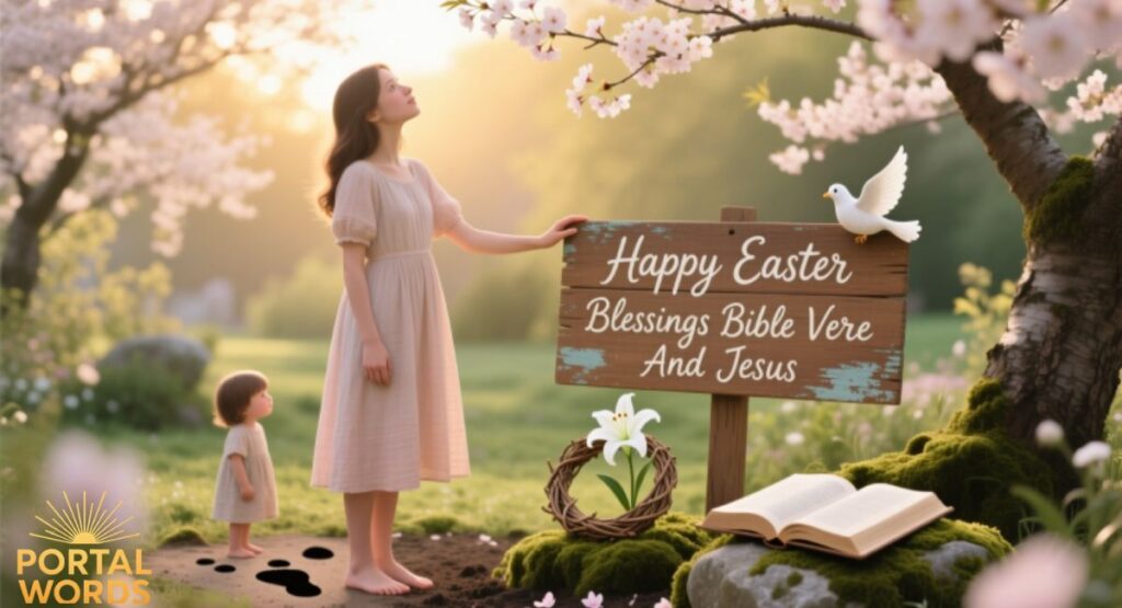 Happy Easter Blessings Bible Verse And Jesus