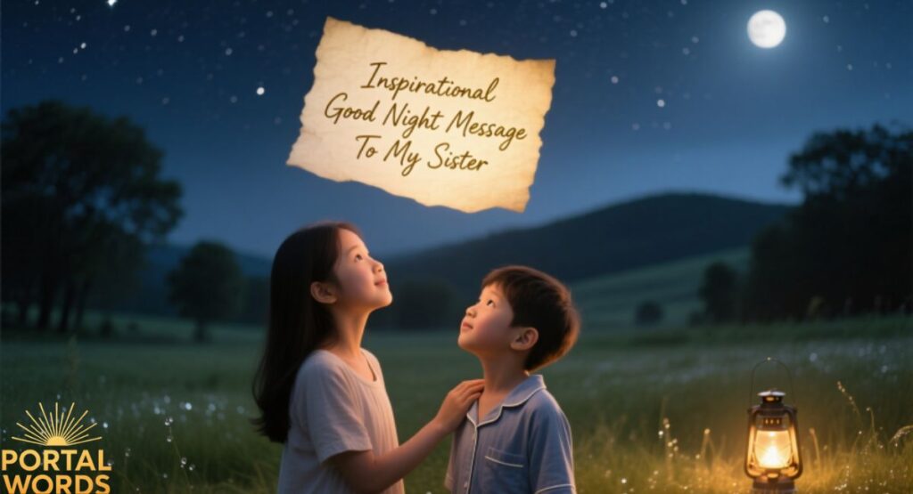 Inspirational Good Night Message To My Sister