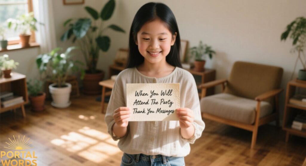 When You Will Attend The Party Thank You Messages